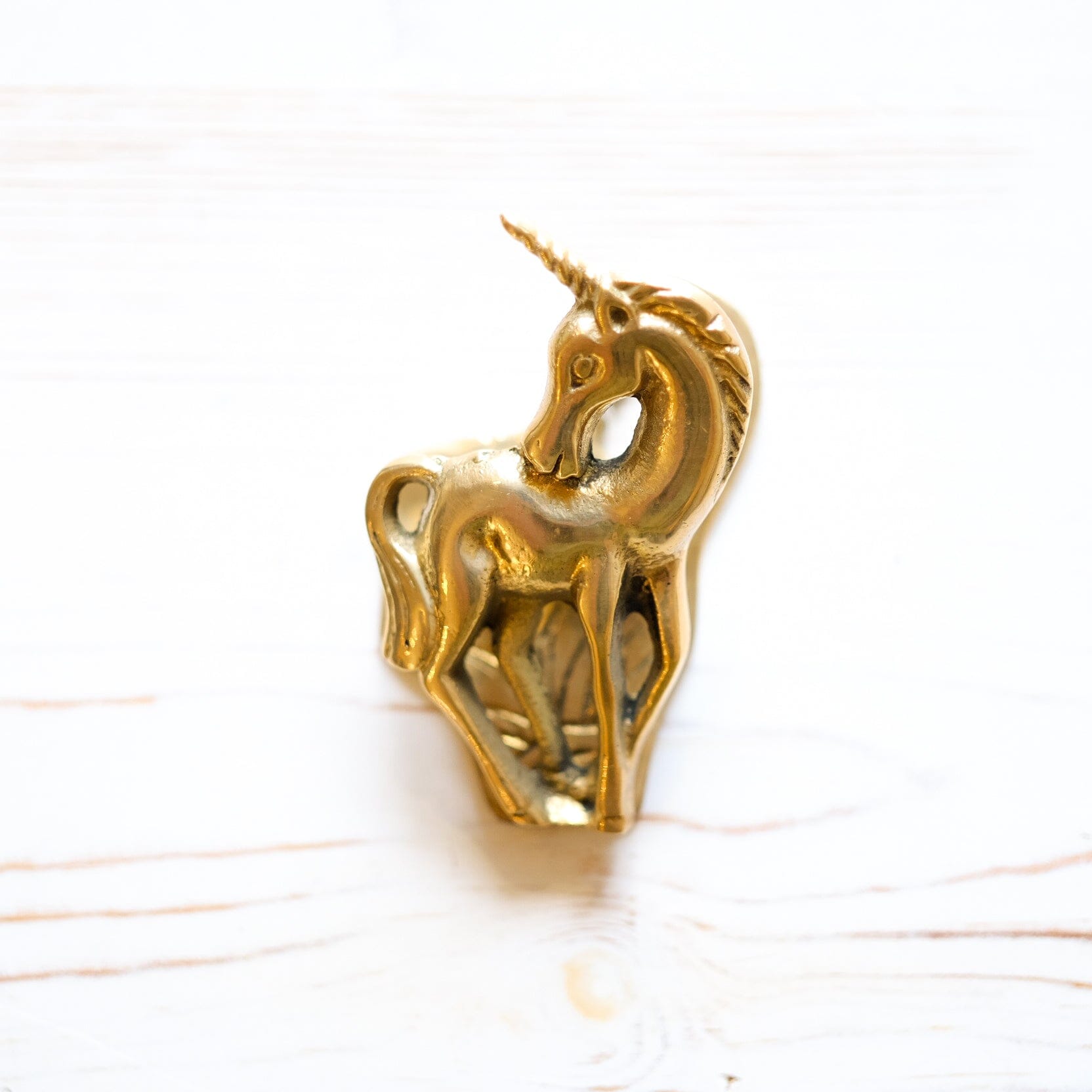 Antique Brass Clip home goods Antique Item Unicorn C 