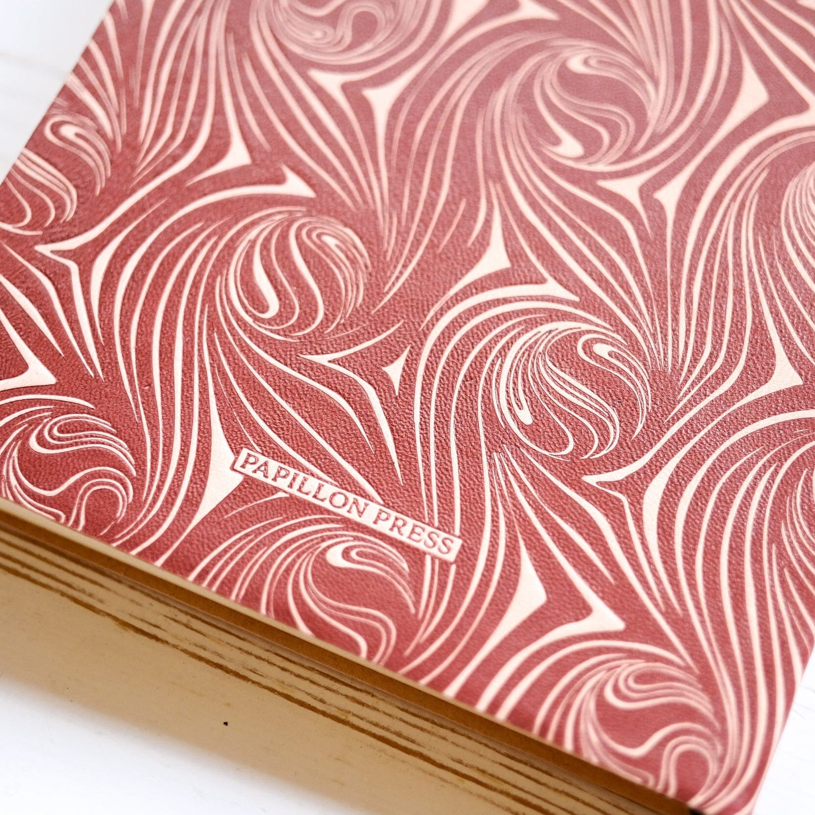 Psychedelic Swirl Leather Journal Journal Papillon Press 