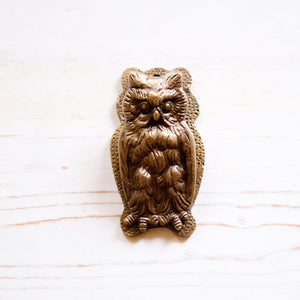 4" Solid Antiqued Brass Owl Hanging Paper Holder Clip Clip Madison Bay Co. 