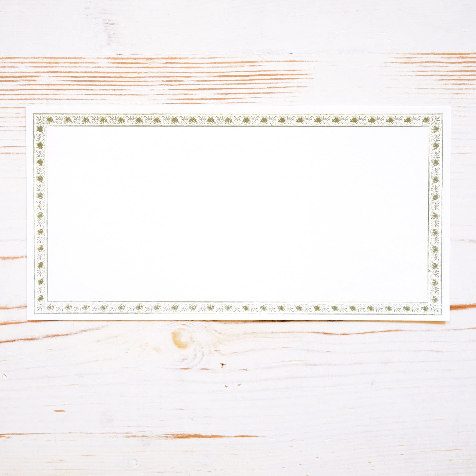 Letterpress Writing Stationery - Small Writing Stationery Papillon Press Green Shells 
