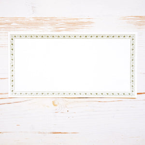 Letterpress Writing Stationery - Small Writing Stationery Papillon Press Green Shells 