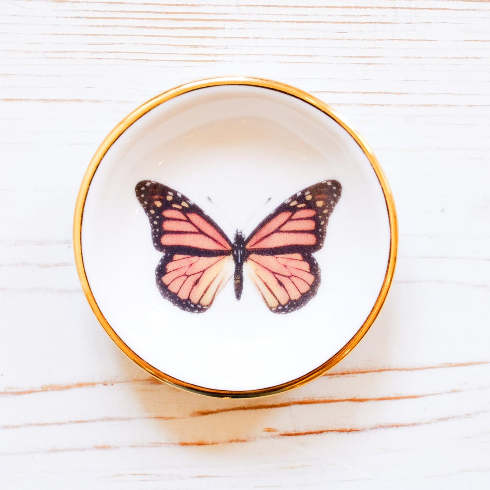 Butterfly Trinket Dish Tray Apricity Ceramics 