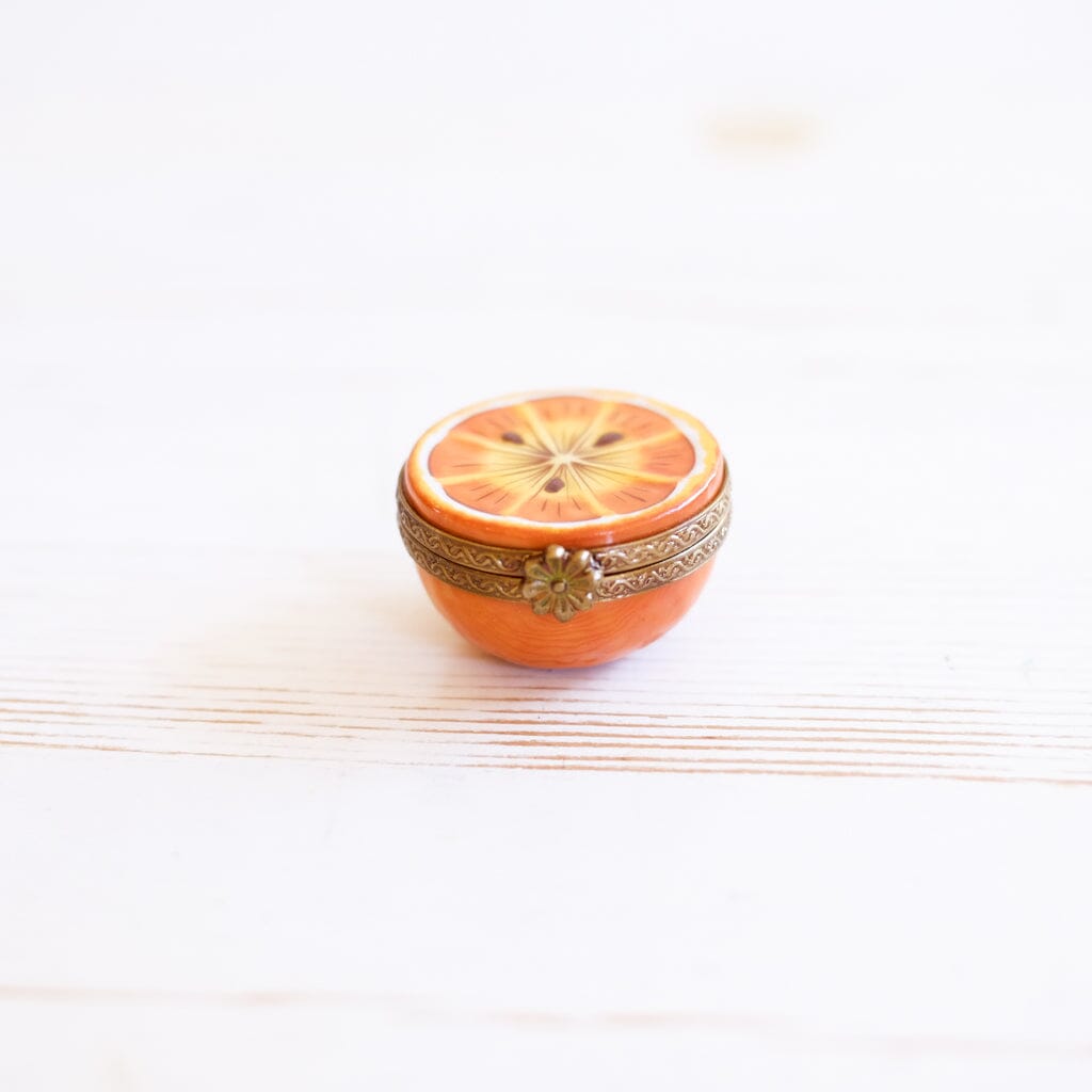 Limoges Orange Sliced Trinket Box Trinket Box Limoges 