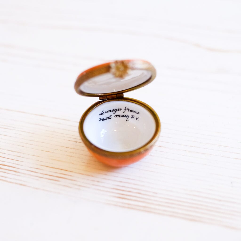 Limoges Orange Sliced Trinket Box Trinket Box Limoges 