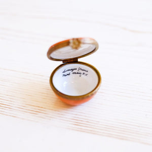 Limoges Orange Sliced Trinket Box Trinket Box Limoges 