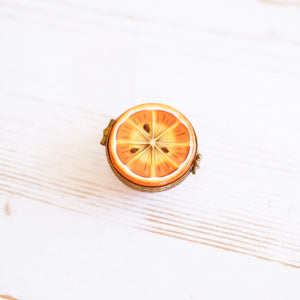 Limoges Orange Sliced Trinket Box Trinket Box Limoges 