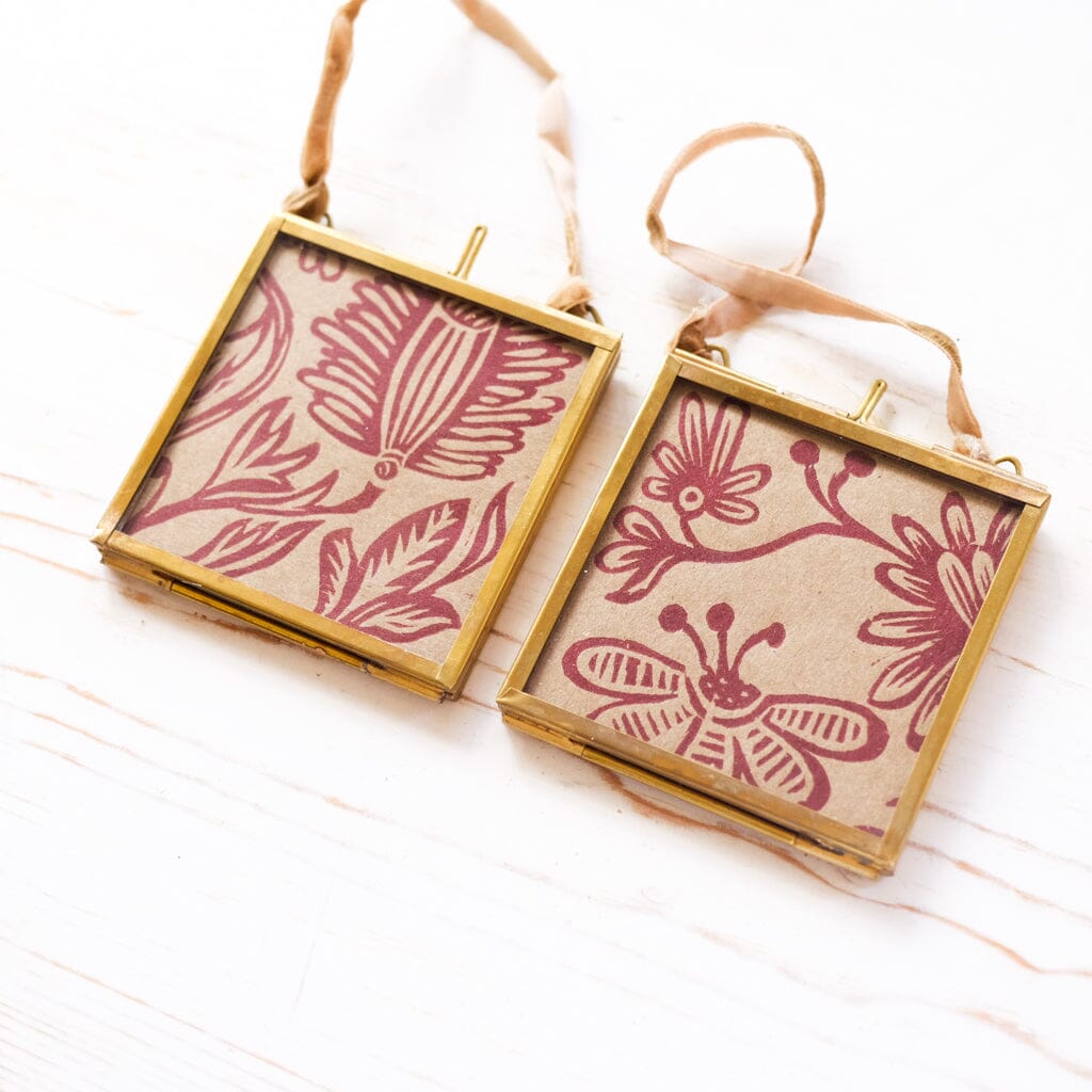 Brass Frame Ornaments Ornament Papillon Press Abundance - Kraft + Burgundy 