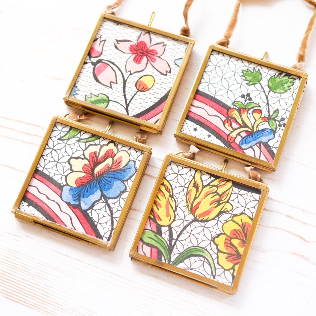 Brass Frame Ornaments Ornament Papillon Press Oiseau - Traditional 