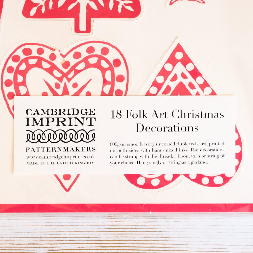 Folk Art Christmas Decor Banner Cambridge Imprint 