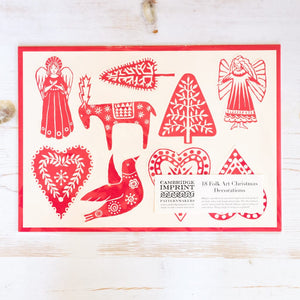 Folk Art Christmas Decor Banner Cambridge Imprint 