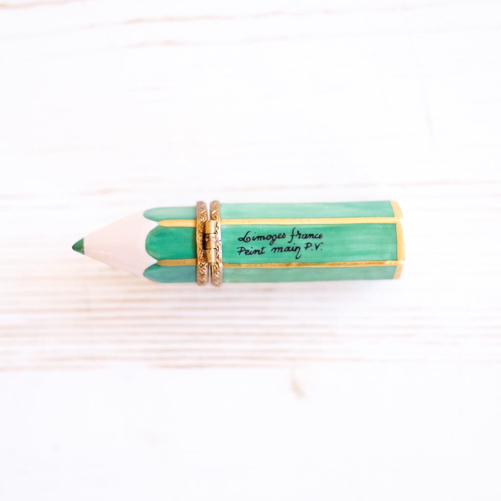 Limoges Red Pencil Trinket Box Trinket Box Limoges Green 
