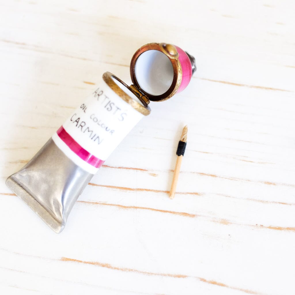 Limoges Carmin Paint Tube Trinket Box Trinket Box Limoges 