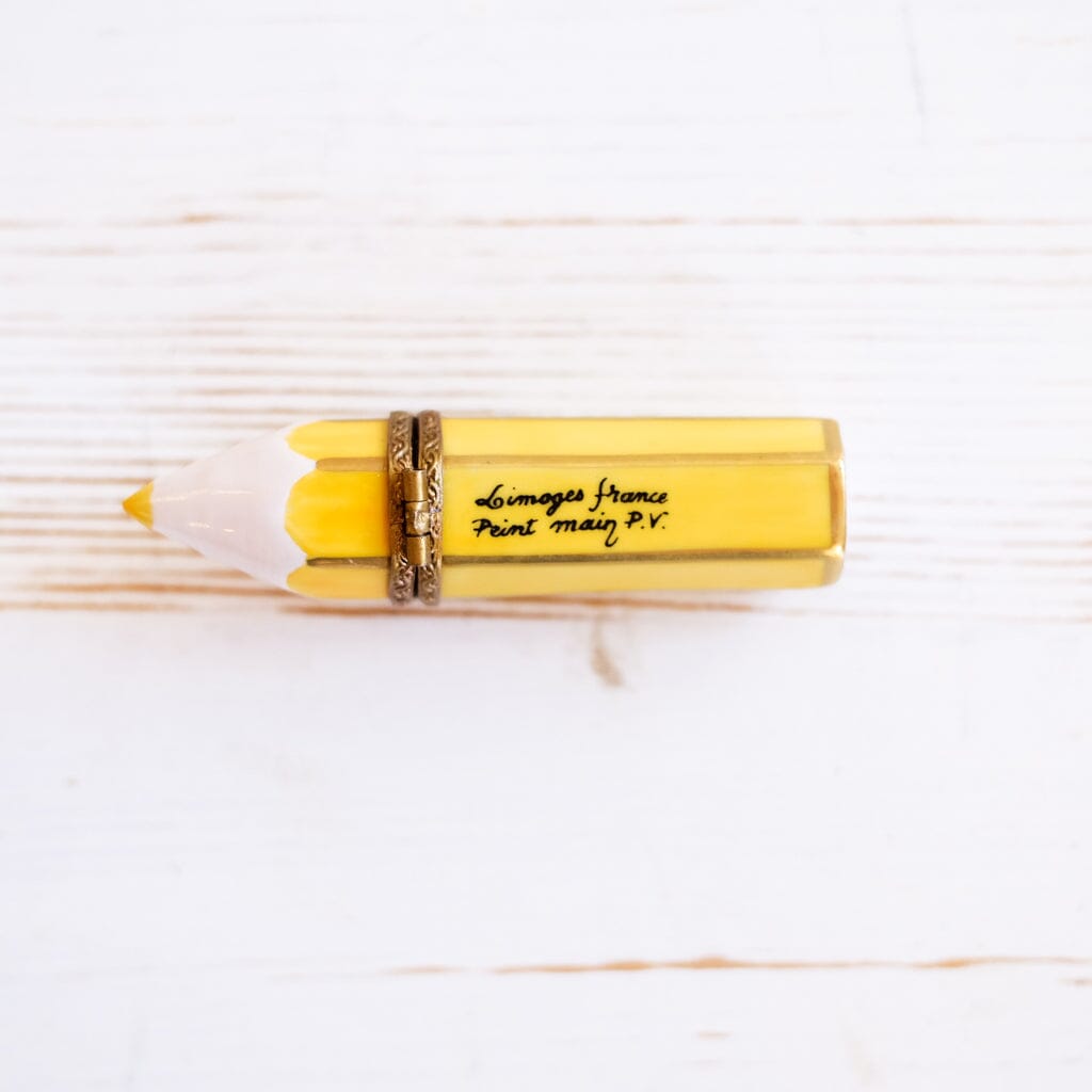 Limoges Red Pencil Trinket Box Trinket Box Limoges Yellow 