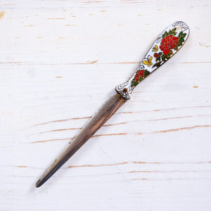 Vintage Letter Opener Letter Opener Antique Item Cloisonne - E 