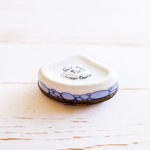 Limoges Blue Fan Trinket Box Trinket Box Papillon Press 