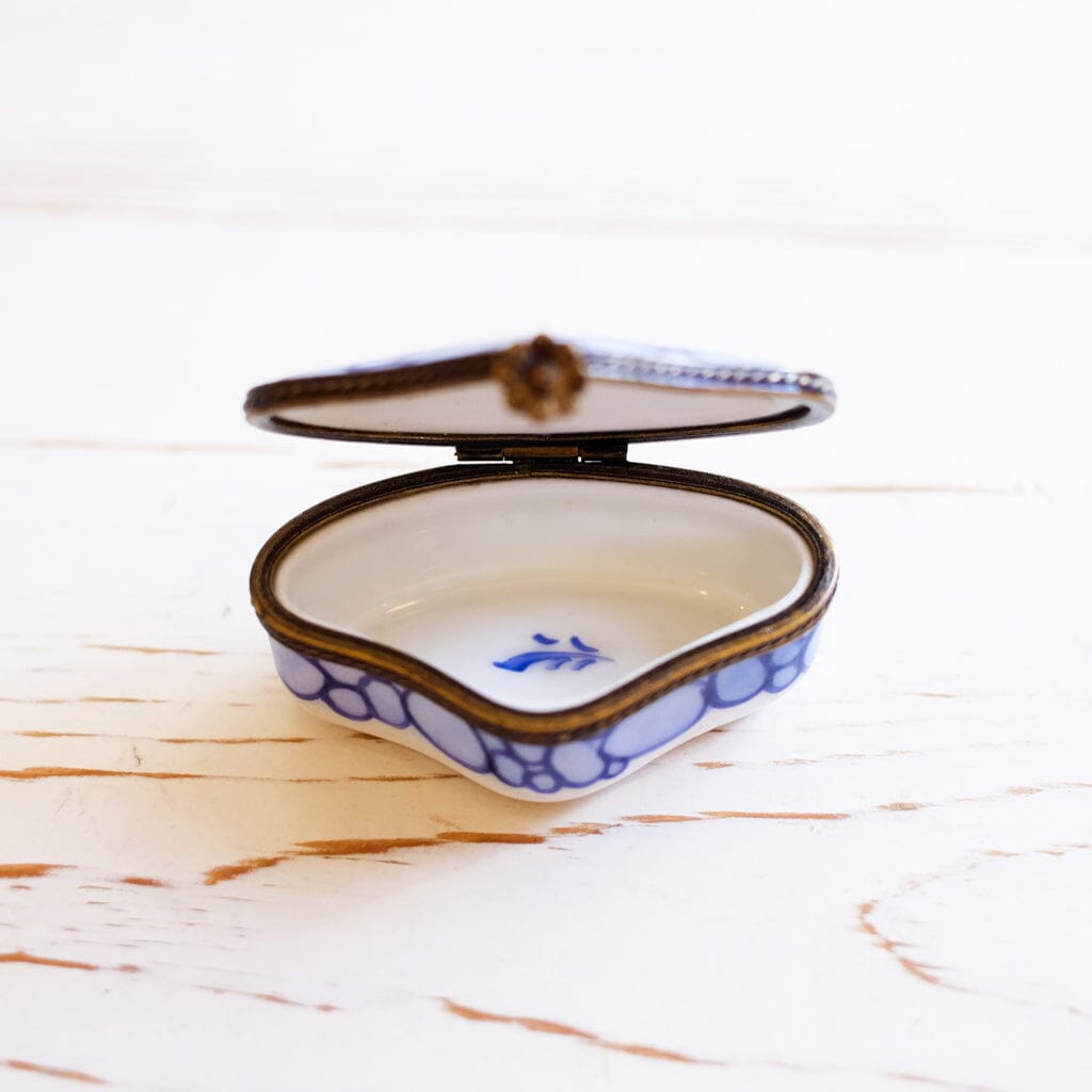 Limoges Blue Fan Trinket Box Trinket Box Papillon Press 