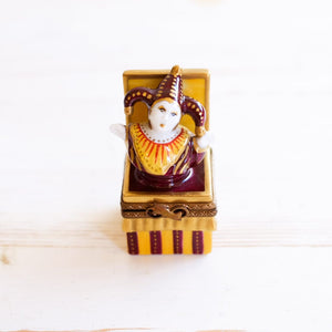 Limoges Jester Jack in the Box Trinket Box Trinket Box Limoges 