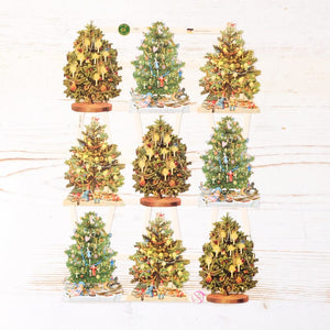 Victorian Die Cut Papers Die Cut Papers Antique-Style Item Christmas Trees 