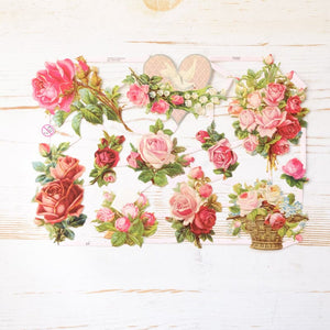 Victorian Die Cut Papers Die Cut Papers Antique-Style Item Valentine 