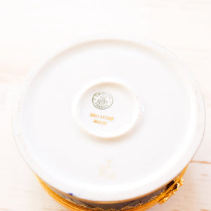 Vintage Limoges Cobalt Bird Box Trinket Box Limoges 