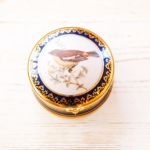 Vintage Limoges Cobalt Bird Box Trinket Box Limoges 