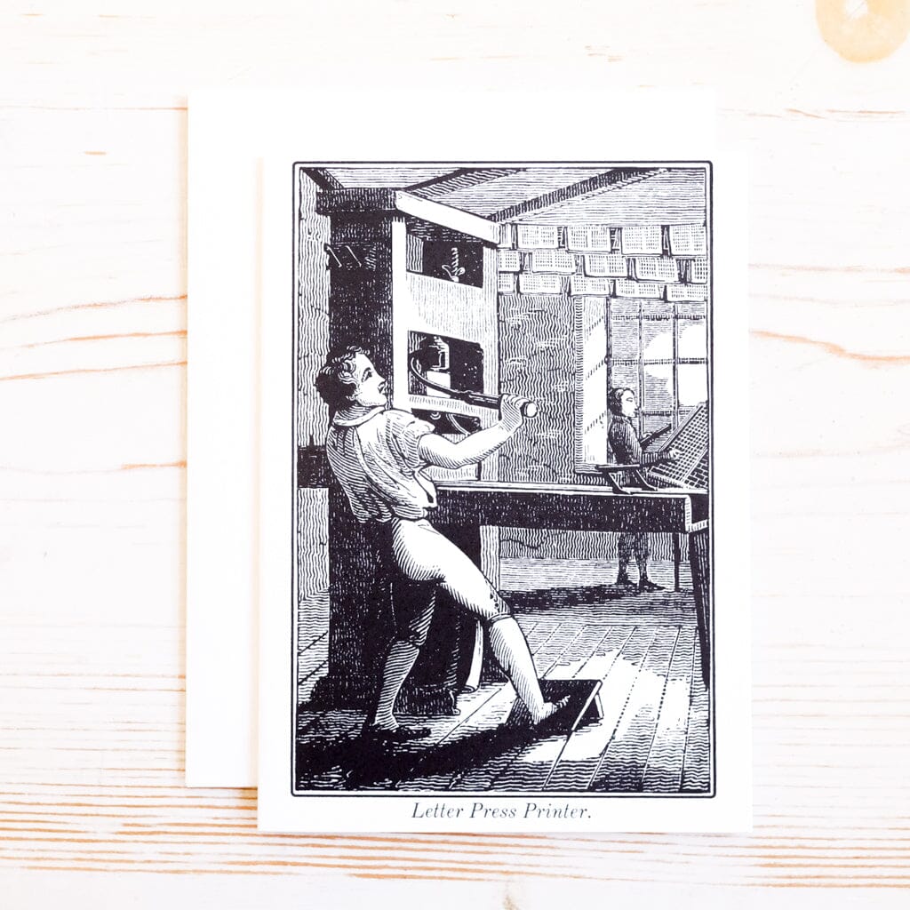 Letter Press Printer Letterpress Card Greeting Card Papillon Press 