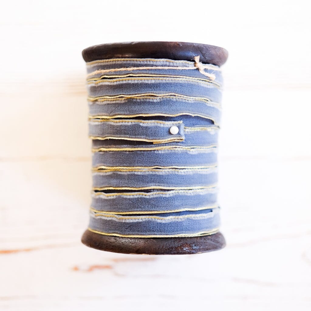 Gold Edge Velvet Ribbon Ribbon Santa Barbara Design Studio 