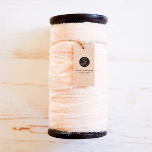 Frayed Velvet Ribbon Ribbon Santa Barbara Design Studio Ivory Velvet 