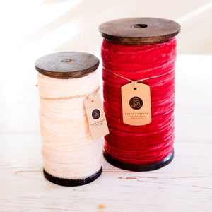 Frayed Velvet Ribbon Ribbon Santa Barbara Design Studio 