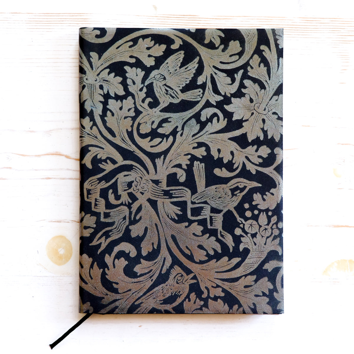 Ornamental Birds Leather Journal