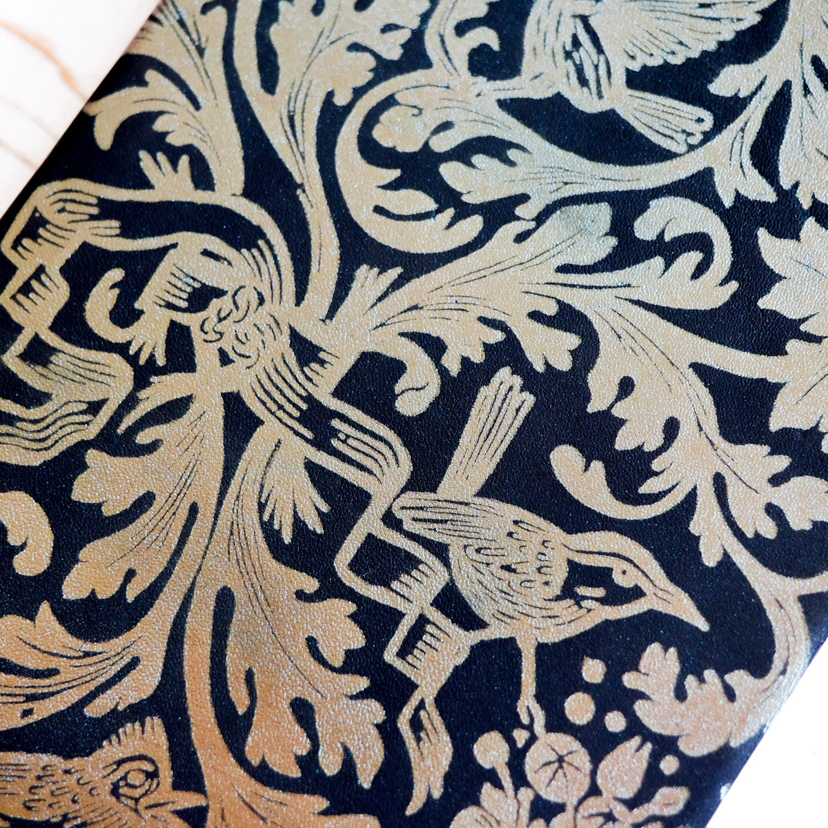 Ornamental Birds Leather Journal