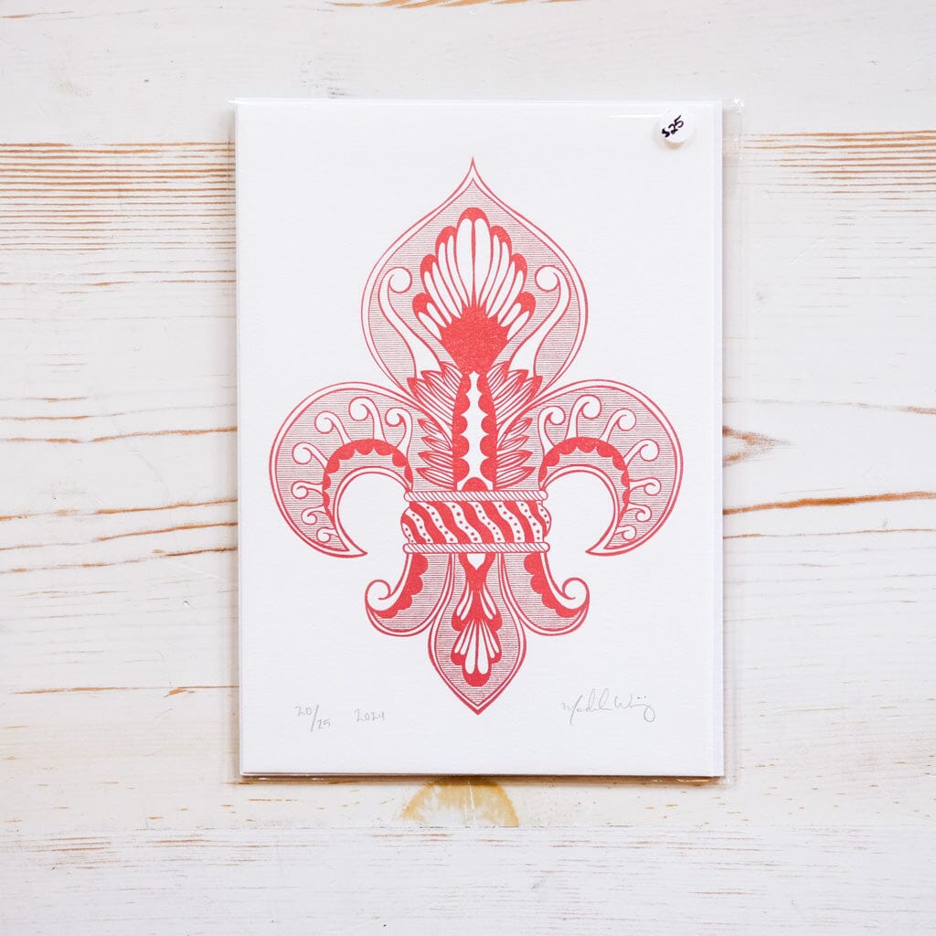 Fleur de Lis Print - Small Art Print Papillon Press 