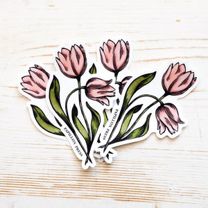 Painted Tulip Sticker Sticker Papillon Press 