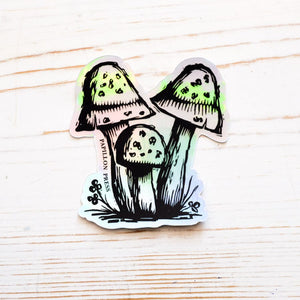 Mushroom Sticker- Holographic Sticker Papillon Press 