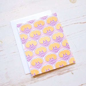 Peach Pattern Letterpress Greeting Card Greeting Card Papillon Press 