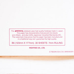 B6 Foolscap Notebook Notebook Penco 