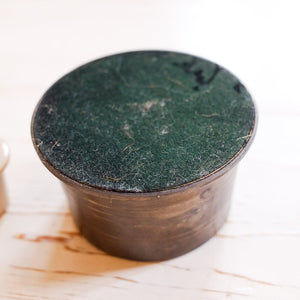 Pewter Inkwell with Dip Pen Stand Inkwell Antique Item 