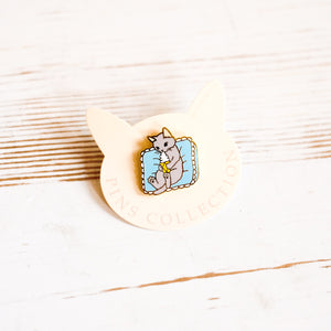 Pottering Cat Enamel Pin