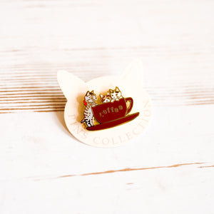 Pottering Cat Enamel Pin