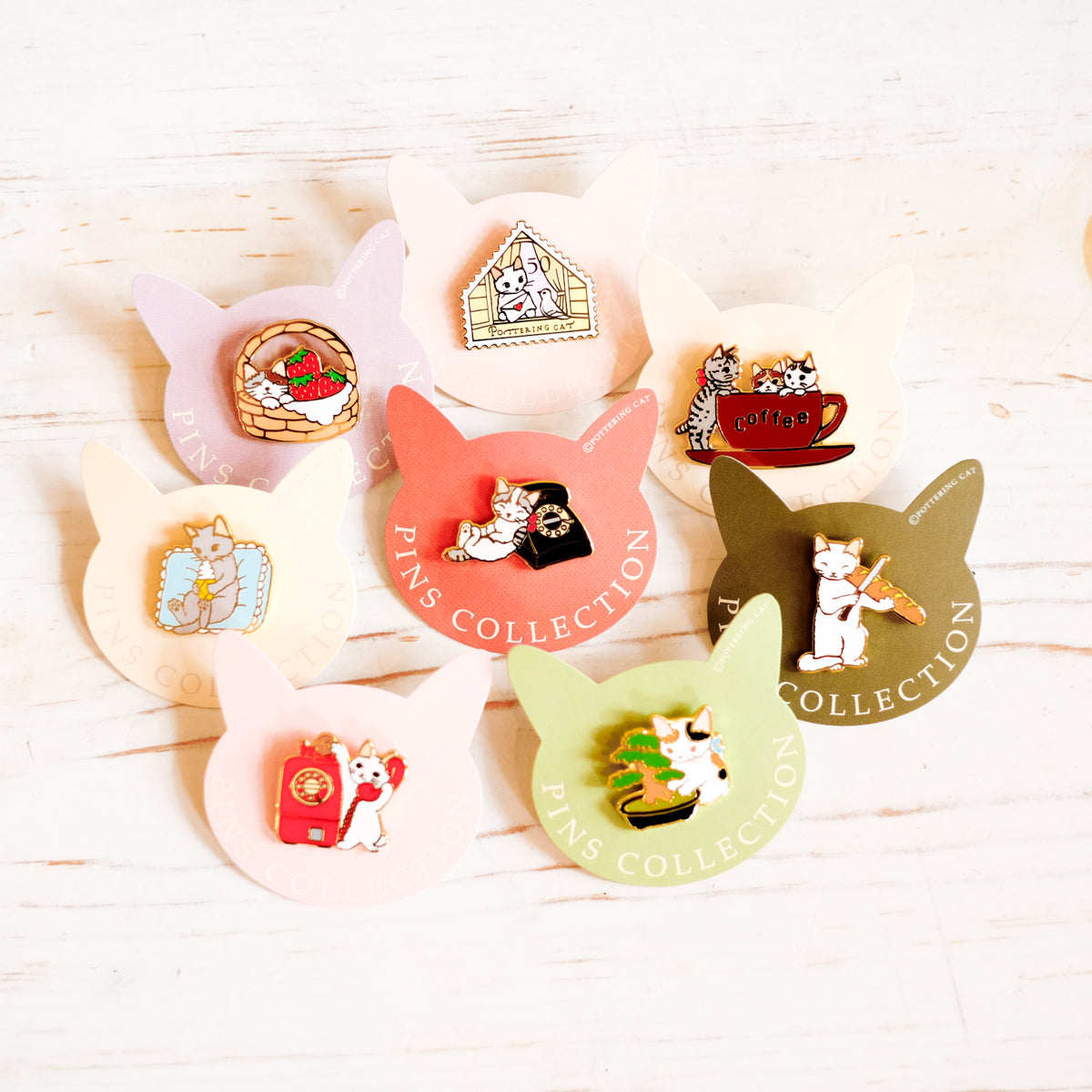 Pottering Cat Enamel Pin