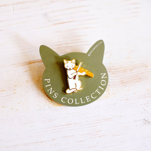 Pottering Cat Enamel Pin