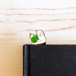 Pottering Cat Metal Bookmarker