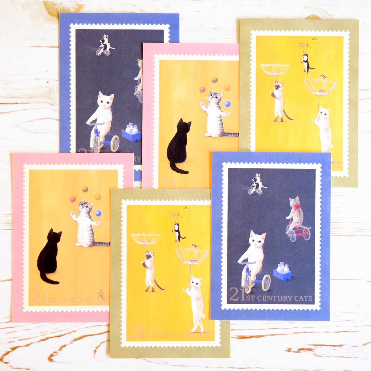 Pottering Cat Stamp Postcard