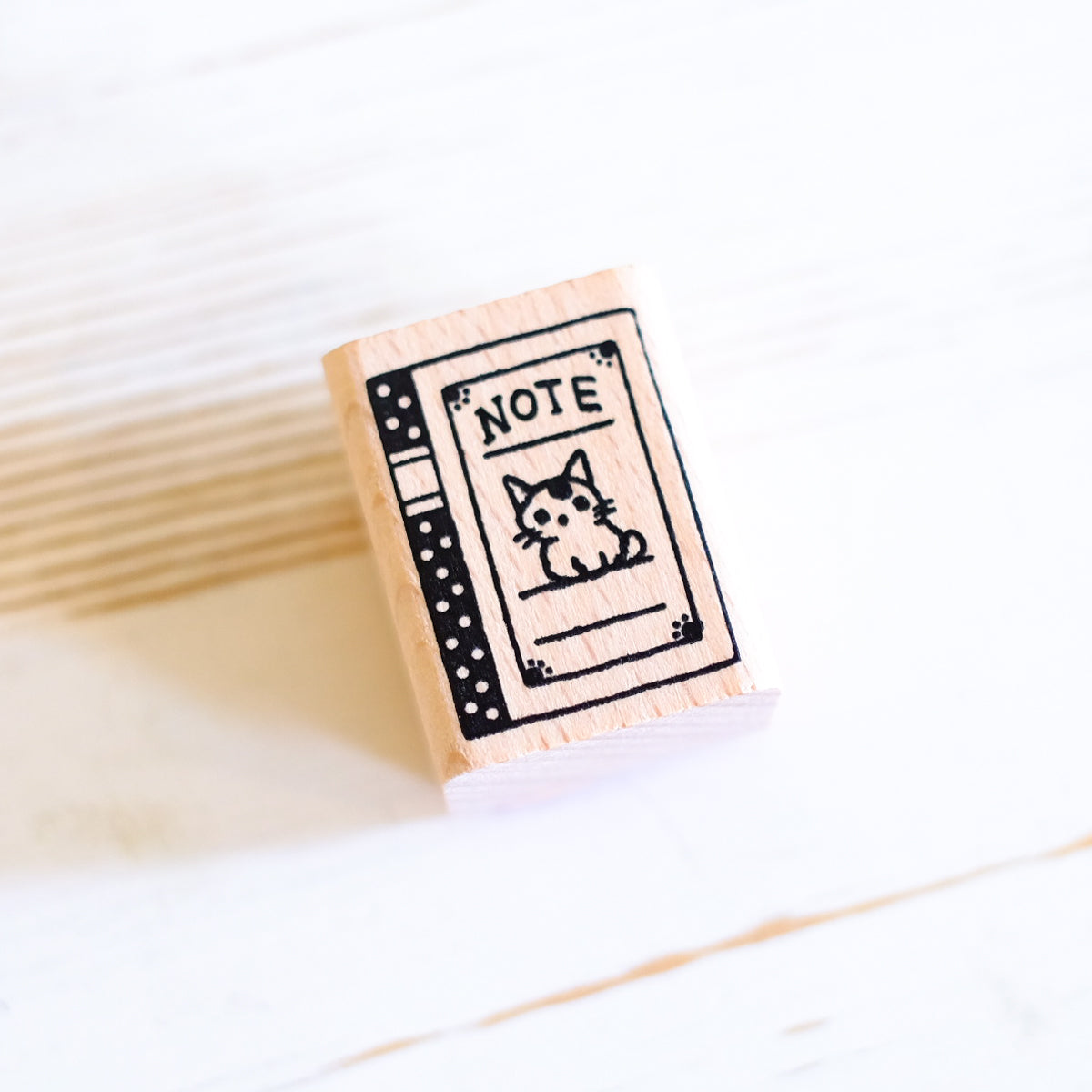 Pottering Cat Rubber Stamp - Notebook