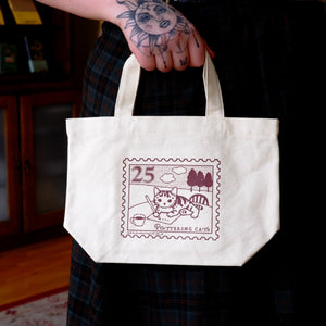 Pottering Cat Small Tote - Stamp