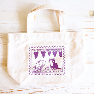 Pottering Cat Small Tote - Stamp