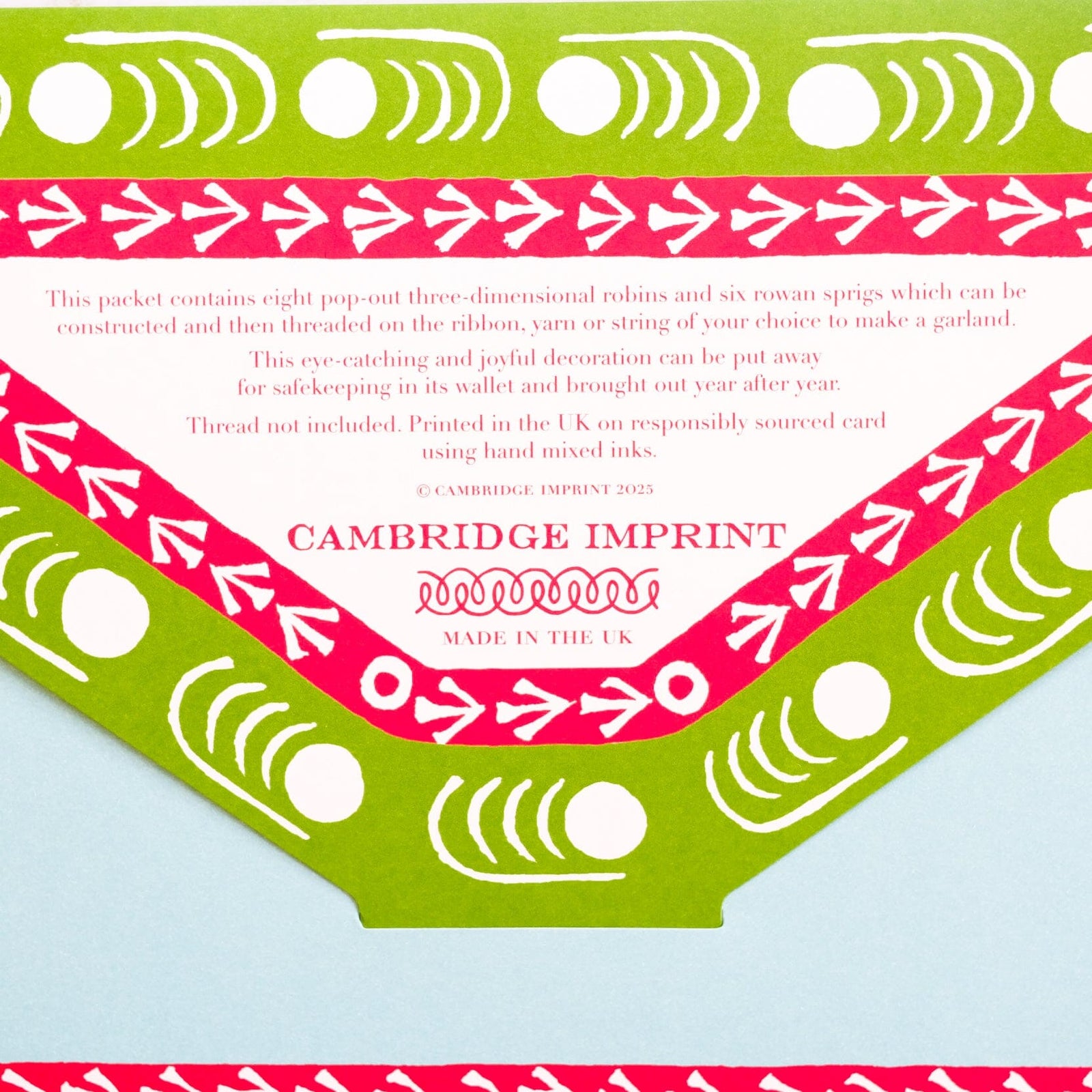 Robin and Rowan Garland Banner Cambridge Imprint 