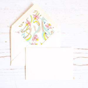 Mini Note Card Set Note Card Rossi 1931 Green Nouveau 