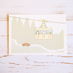 Pottering Cat Seasonal Postcard