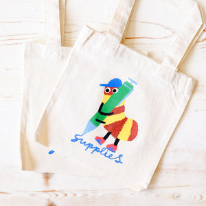 Scribble Bug Mini Canvas Tote